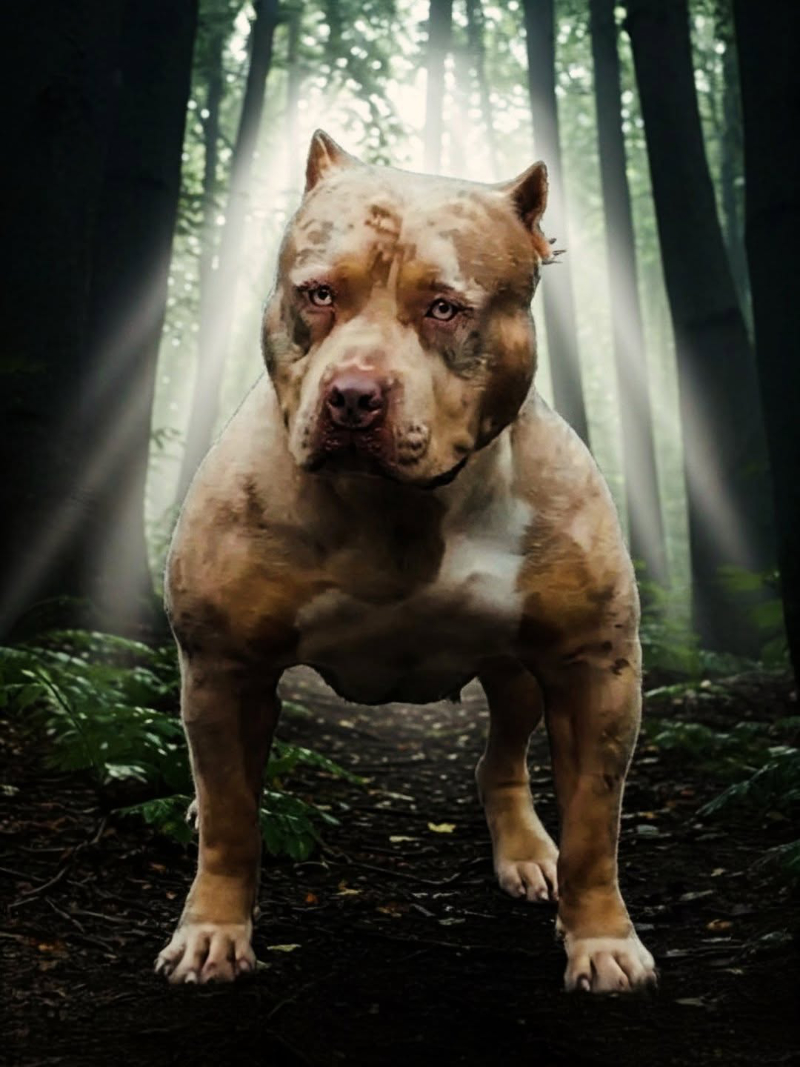 Brazilian Pit Monster XL bully with wide chest, heavy bone structure, and muscular build